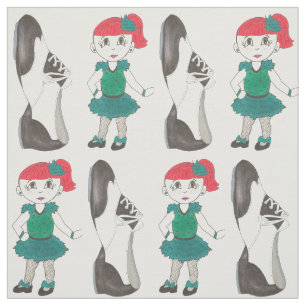Tela Chica de bailarina de clase Tap Tapdance