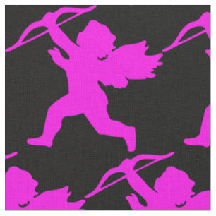 Tela Chica rosa Angel Fabric, negro
