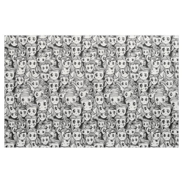 Tela Chicas lindos del pelo ("Cuarto gordo" (fat quarter))