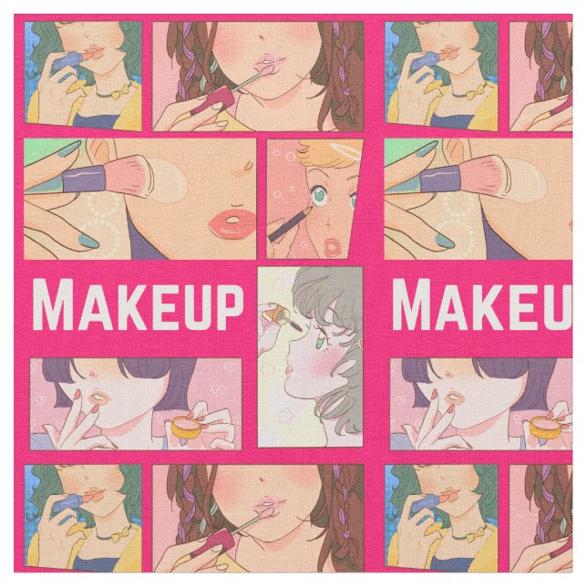 TELA CHICAS MAKEUP PINK (De cerca)