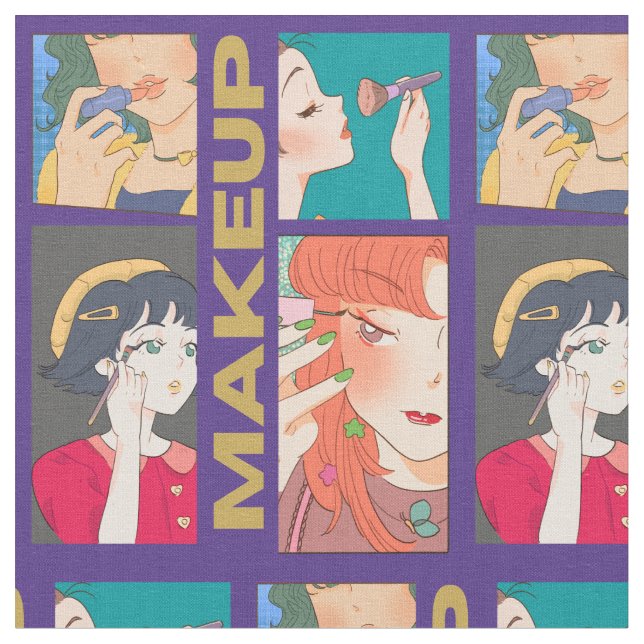 TELA CHICAS MAKEUP PURPLE (De cerca)