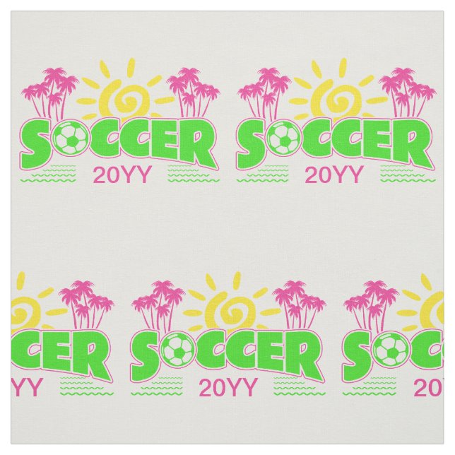 Tela Chicas Soccer Sunshine Palm Trees (Retal)