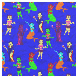 Tela chicas zombie monstruo de la sirena de Halloween