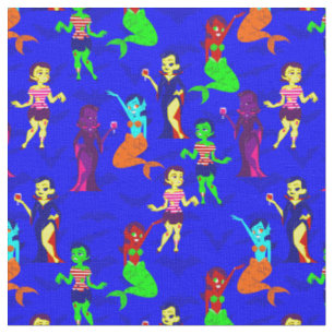 Tela chicas zombie monstruo de la sirena de Halloween