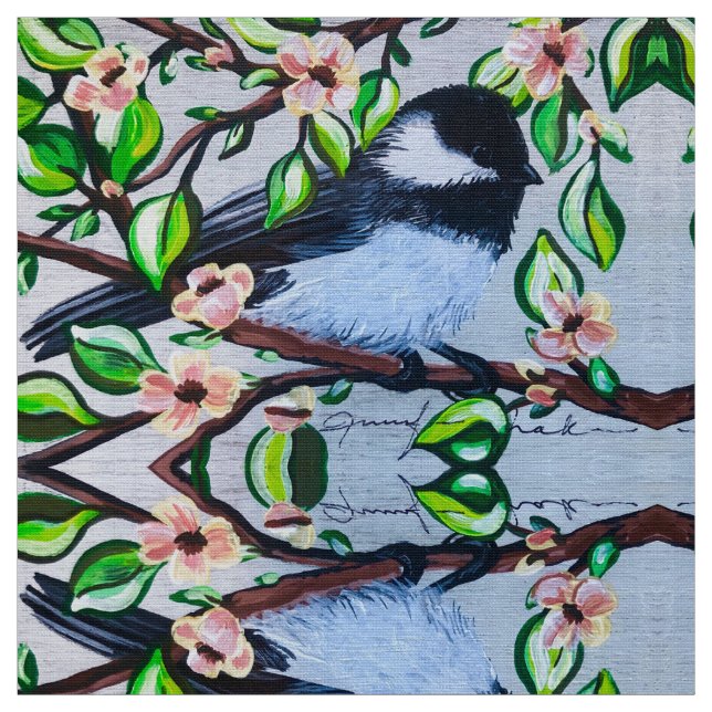 Tela Chickadee Floral Fabric (Retal)