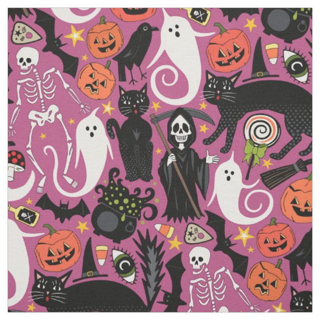 Tela chicle retro de Halloween (Retal)