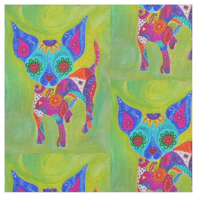 Tela Chihuahua de Talavera (De cerca)