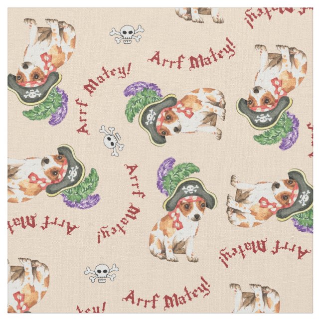 Tela Chihuahua Pirate Fabric (De cerca)