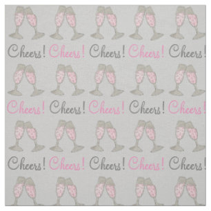 Tela Chimeneas Bubbly Pink Champagne Glass Weddader