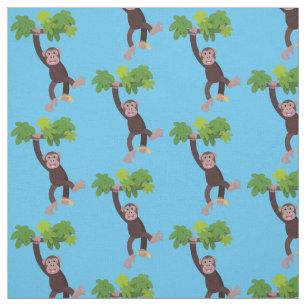 Tela Chimpancé lindo en personalizado colgante de la ju