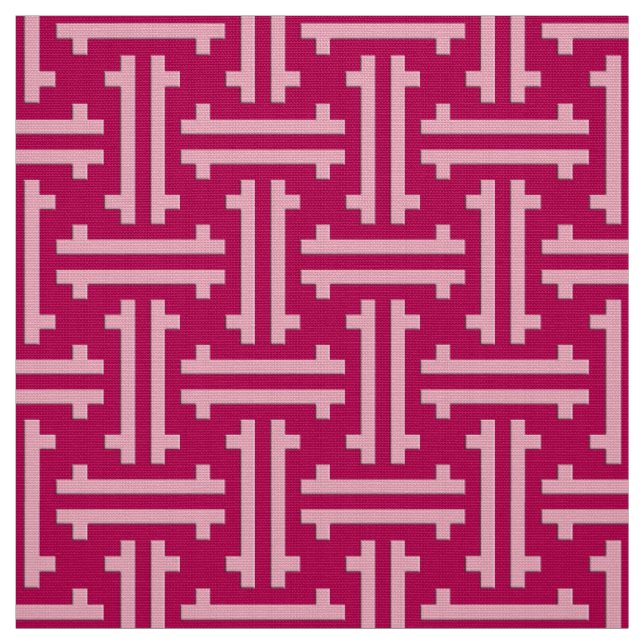 Tela Chino frío Art Déco, rosa fuchsia (Retal)