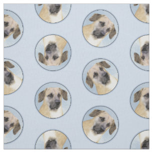 Tela Chinook Drop Ear Pintura Original Perro Sled Art