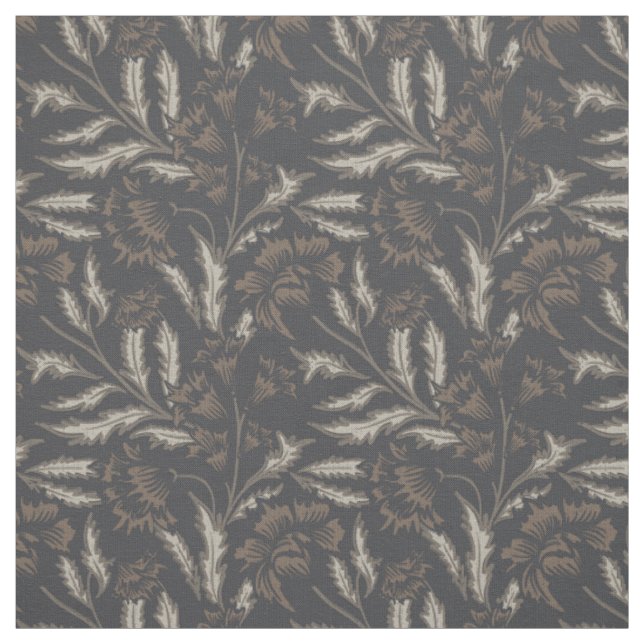 Tela Chintz floral negro monocromo (Retal)