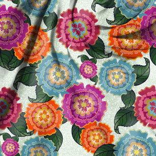Tela Chintz Meadow Floral Art Sin Costuras a Gran Escal