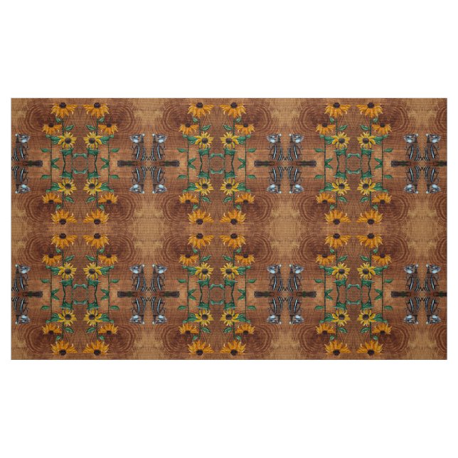 Tela Chipmunk y los girasoles ("Cuarto gordo" (fat quarter))