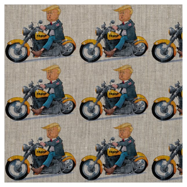 Tela Chiste presidente Donald tramp en bicicleta - meme (Retal)