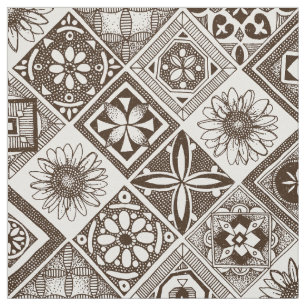 Tela chocolate azulejos
