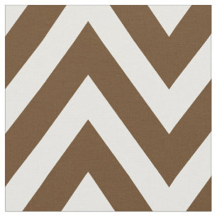 Tela Chocolate Brown Chevron moderno a gran escala