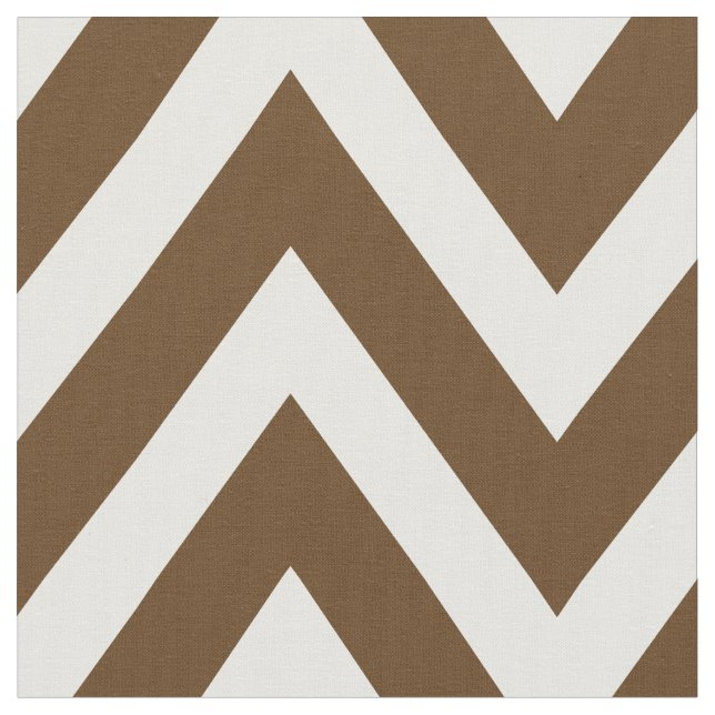 Tela Chocolate Brown Chevron moderno a gran escala (De cerca)
