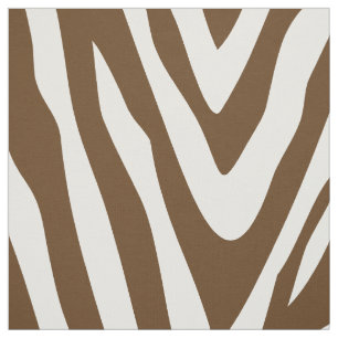 Tela Chocolate Brown Zebra Imprimir gran escala