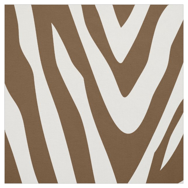 Tela Chocolate Brown Zebra Imprimir gran escala (Retal)