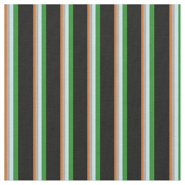 Tela Chocolate, gris, turquesa, verde forestal y negro (De cerca)