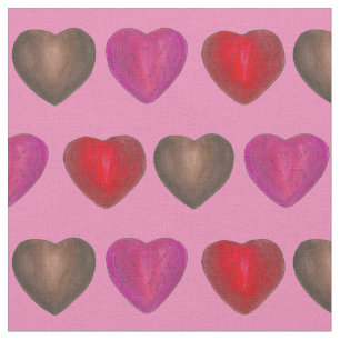 Tela Chocolate Hearts Candy El día de San Valentín Pink