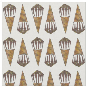 Tela Chocolate nublado Vainilla Crema de hielo Cone Foo