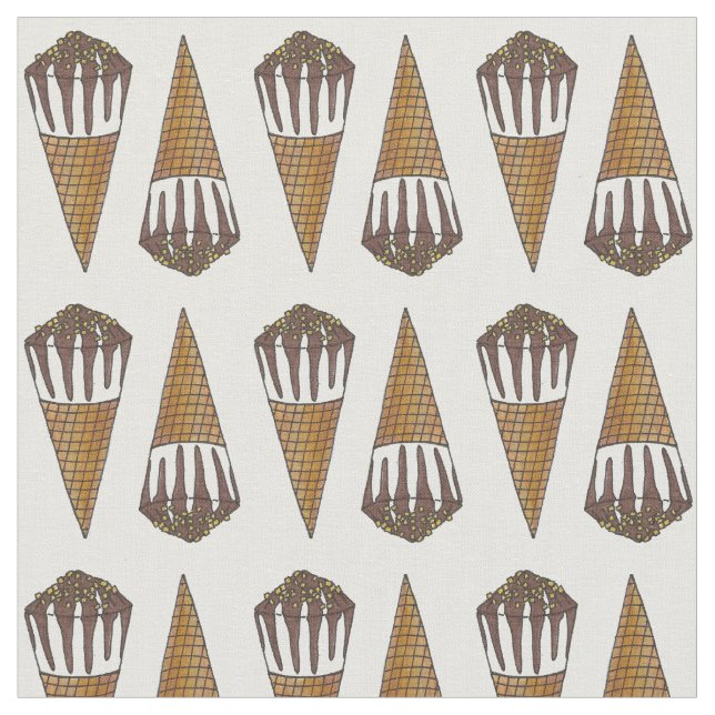 Tela Chocolate nublado Vainilla Crema de hielo Cone Foo (De cerca)
