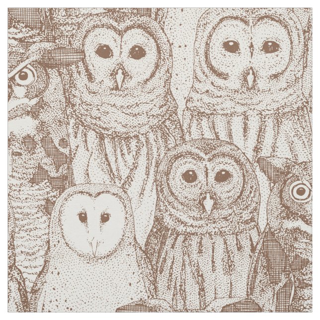 Tela chocolate owls NC (Retal)