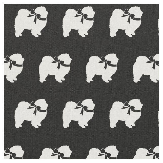Tela Chow Chow Dog Silhouette Mascota (De cerca)
