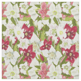 Tela Christmas Anemones-Painted Hellebores Floral