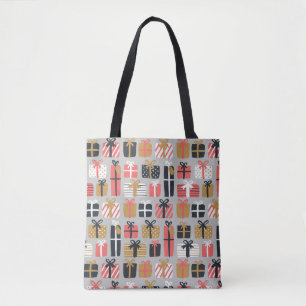 Tela christmas regalos con bolso de tote