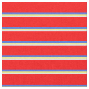 Tela Cian claro, amarillo, azul real y rojo