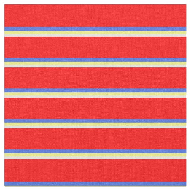Tela Cian claro, amarillo, azul real y rojo (De cerca)