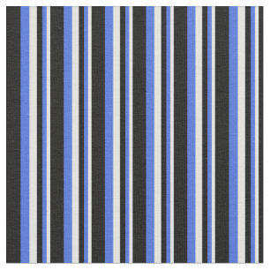 Tela Cian claro, azul real y líneas negras