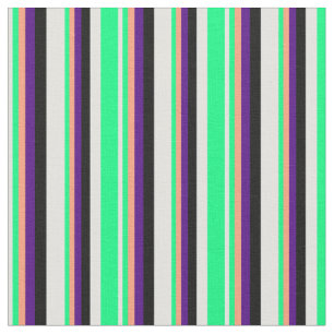 Tela Cian claro, verde, salmón claro, índigo y negro