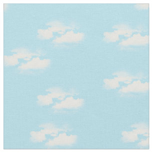 Tela Cielo azul con nubes onduladas