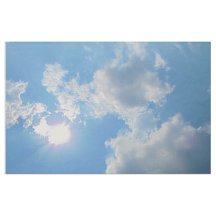 Tela Cielo azul vibrante con el sol y la foto de las