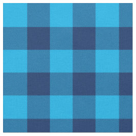 Tela Cielo Brillante y Cuadro de Gingham Azul Marino