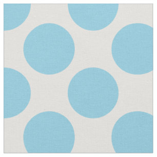 Tela Cielo moderno azul y blanco grandes puntos de polk