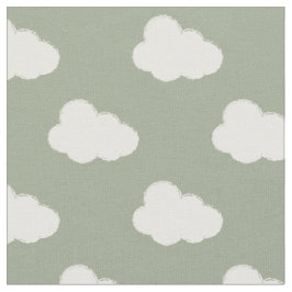 Tela Cielo Nubes Boho Simple Niños Sage Neutral Género