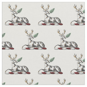 Tela Ciervo Venado con Emblema de Cima Heráldica de Hel