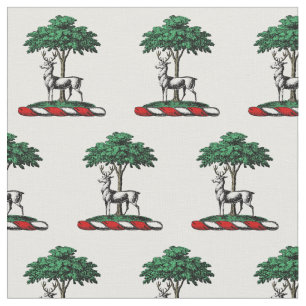 Tela Ciervo Venado junto a Árbol Emblema del Crest Herá