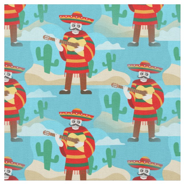 Tela cinco de mayo skeleton (De cerca)