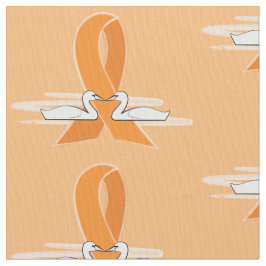 Tela Cinta anaranjada de la conciencia con los cisnes