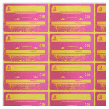 Cinta de cassette rosa y amarillo retro