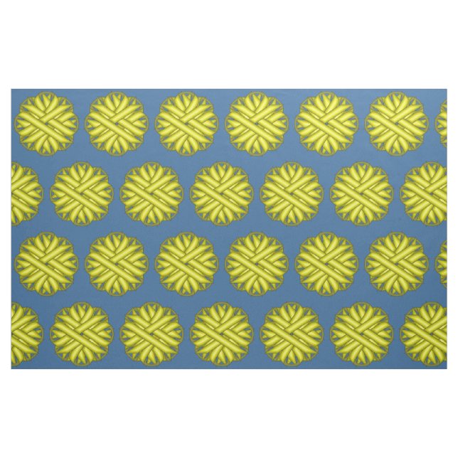Tela Cinta de flores amarillas de Kenneth Yoncich ("Cuarto gordo" (fat quarter))