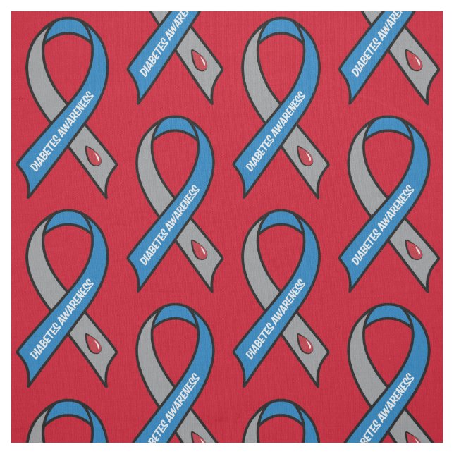 Tela Cinta de la conciencia de la diabetes (Retal)