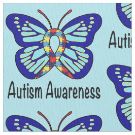 Tela Cinta de la conciencia de la mariposa del autismo